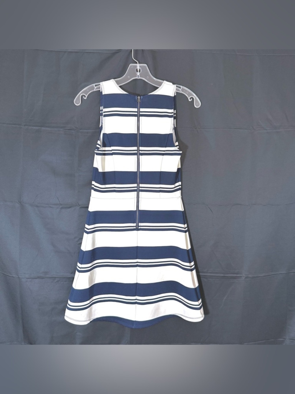 Abercrombie & Fitch Sleeveless V-Neck Striped Mini Skater Dress Size Small - Picture 8 of 15
